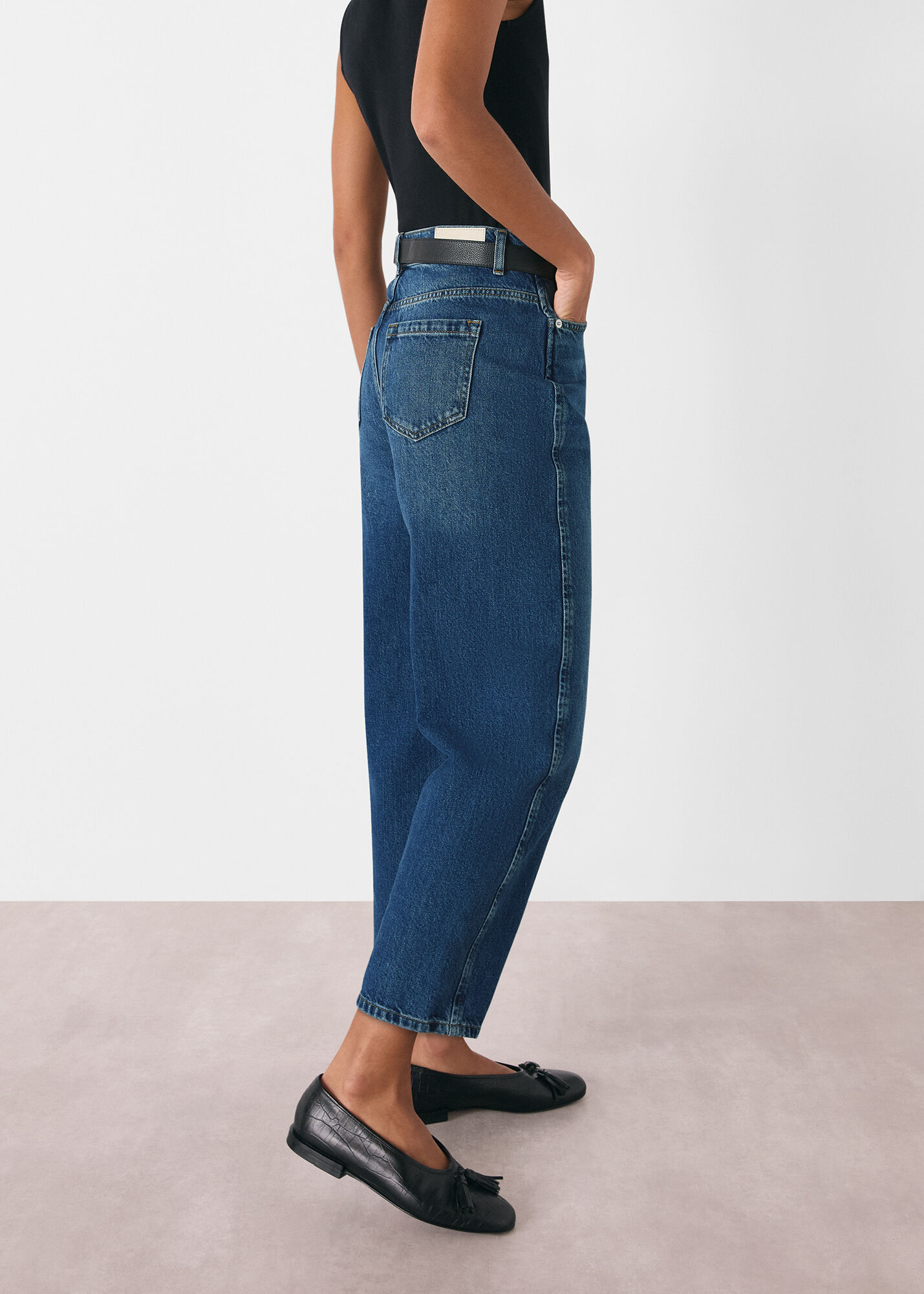 Denim Authentic Barrel Leg Jean WHISTLES
