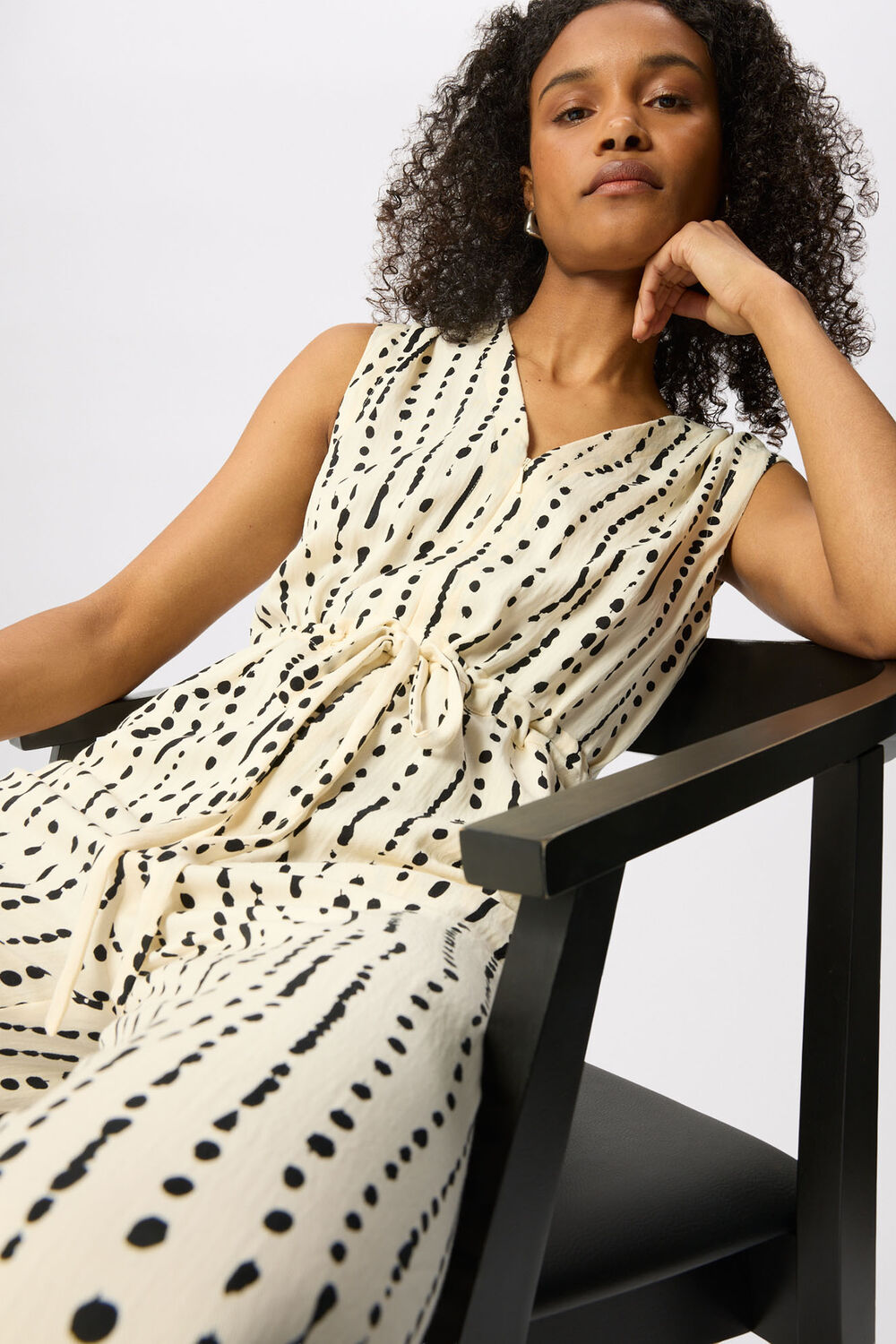 Ivory Dashed Spot Jumpsuit