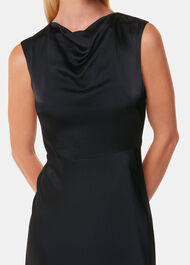 Cowl Neck Satin Maxi Dress