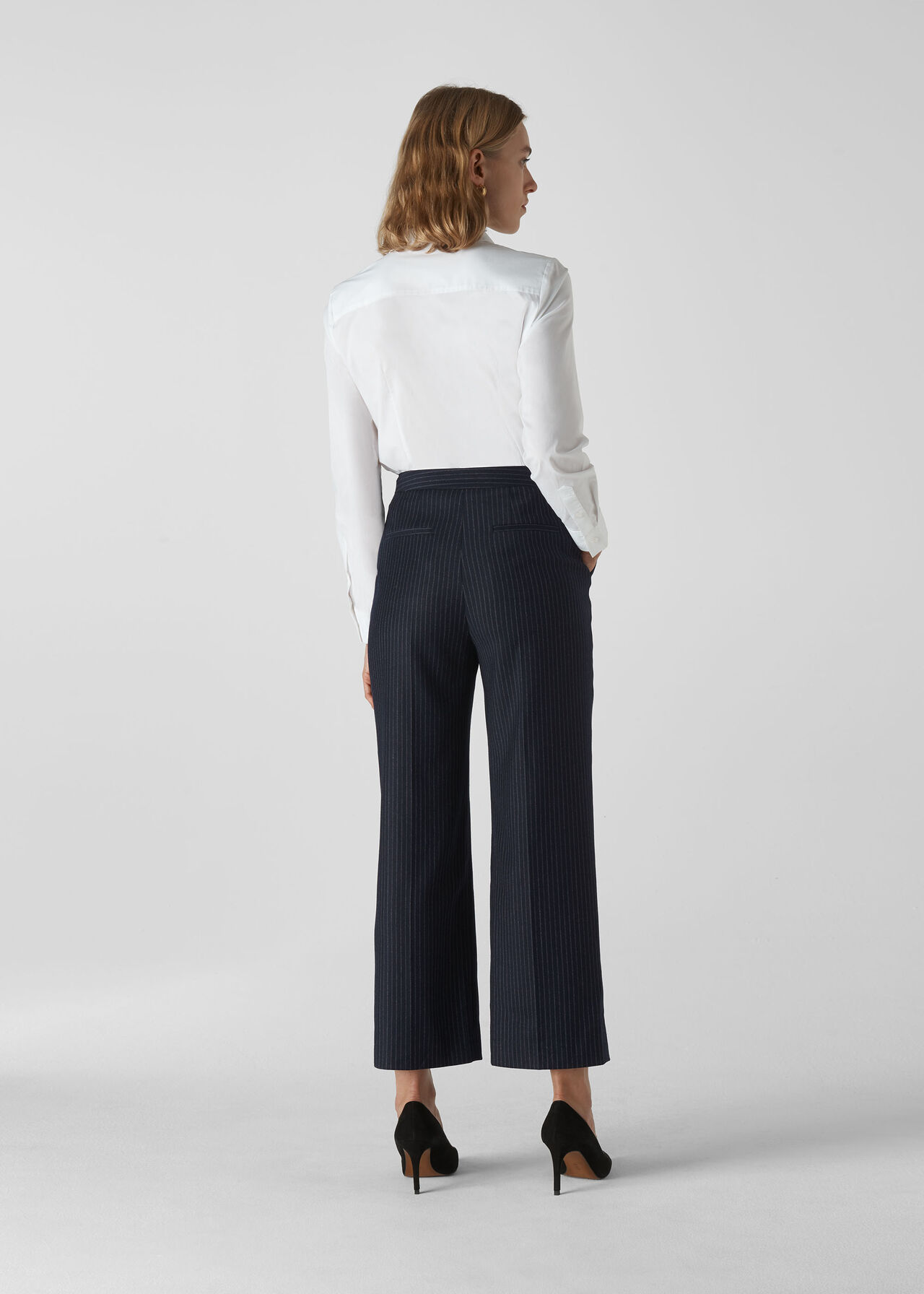 Sonia Pinstripe Trouser Navy/Multi