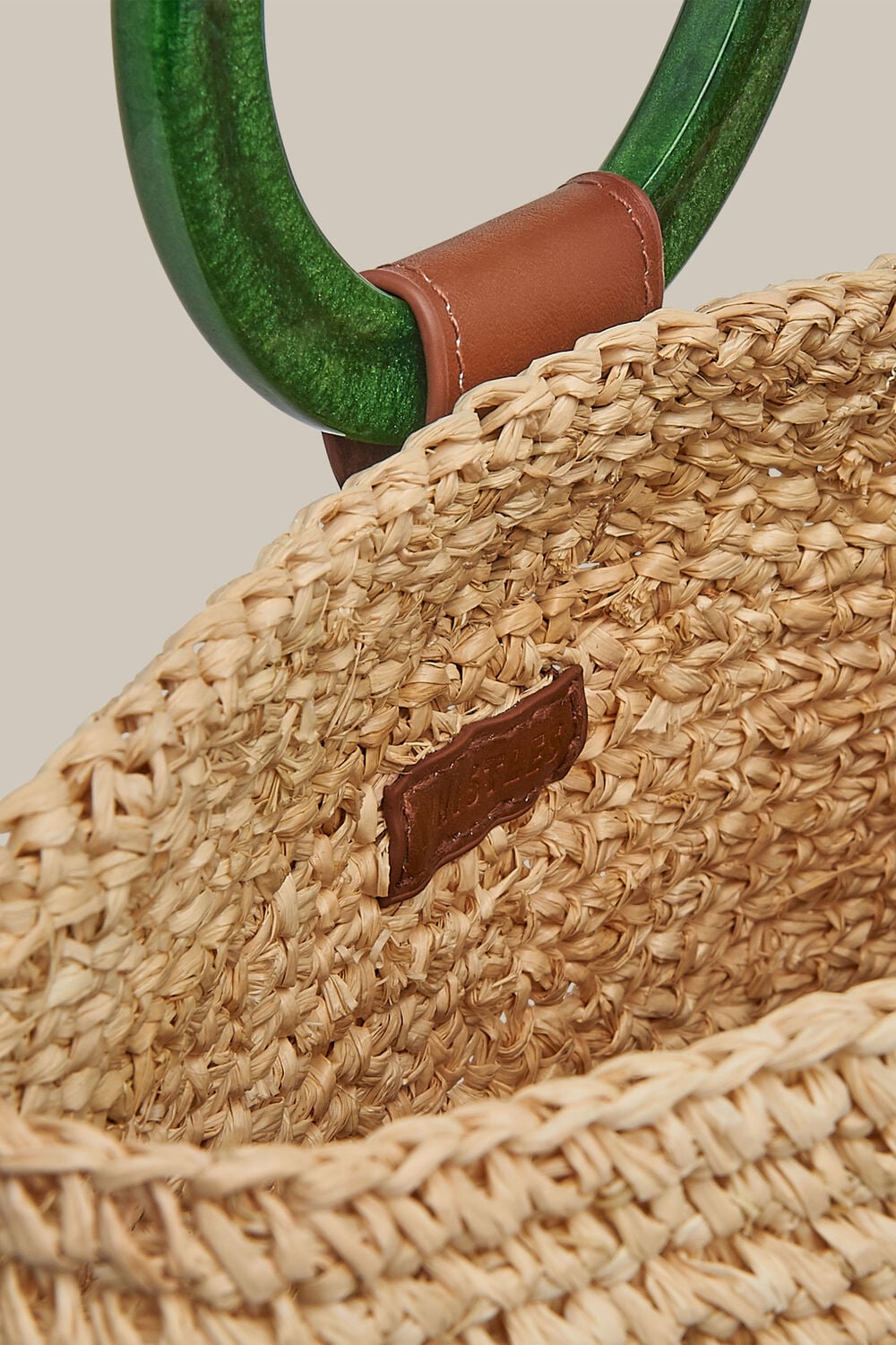 Selby Straw Half Moon Bag