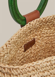 Selby Straw Half Moon Bag