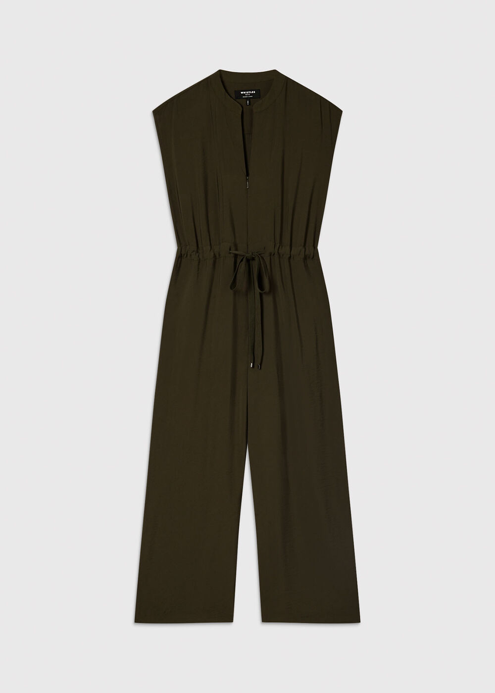 Petite Sleeveless Drawstring Jumpsuit