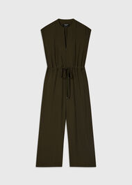 Petite Sleeveless Drawstring Jumpsuit