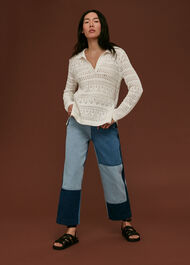 Crochet Collar Detail Top