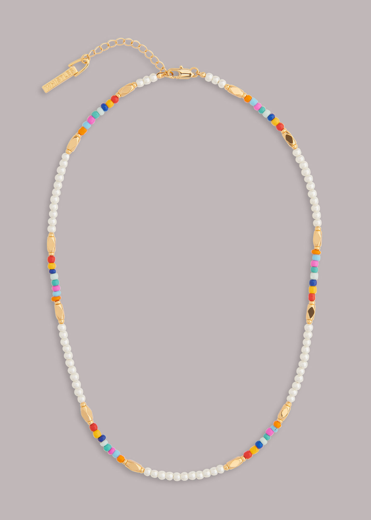 Colourful beaded necklace hotsell