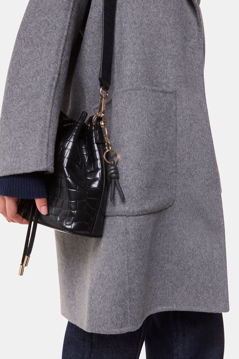 Black Leather Knotted Keyring