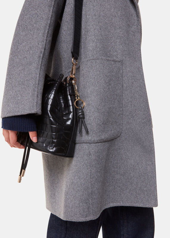 Black Leather Knotted Keyring