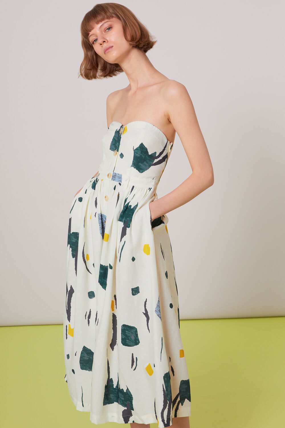 Alana Bandeau Abstract Dress