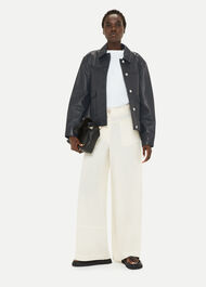 Natia Leather Overshirt