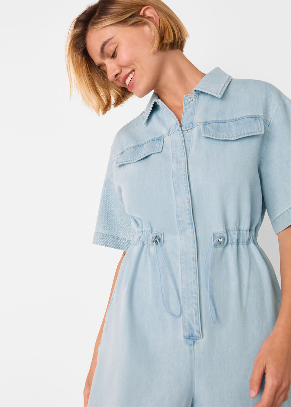 Short Sleeve Utility Jumpsuit