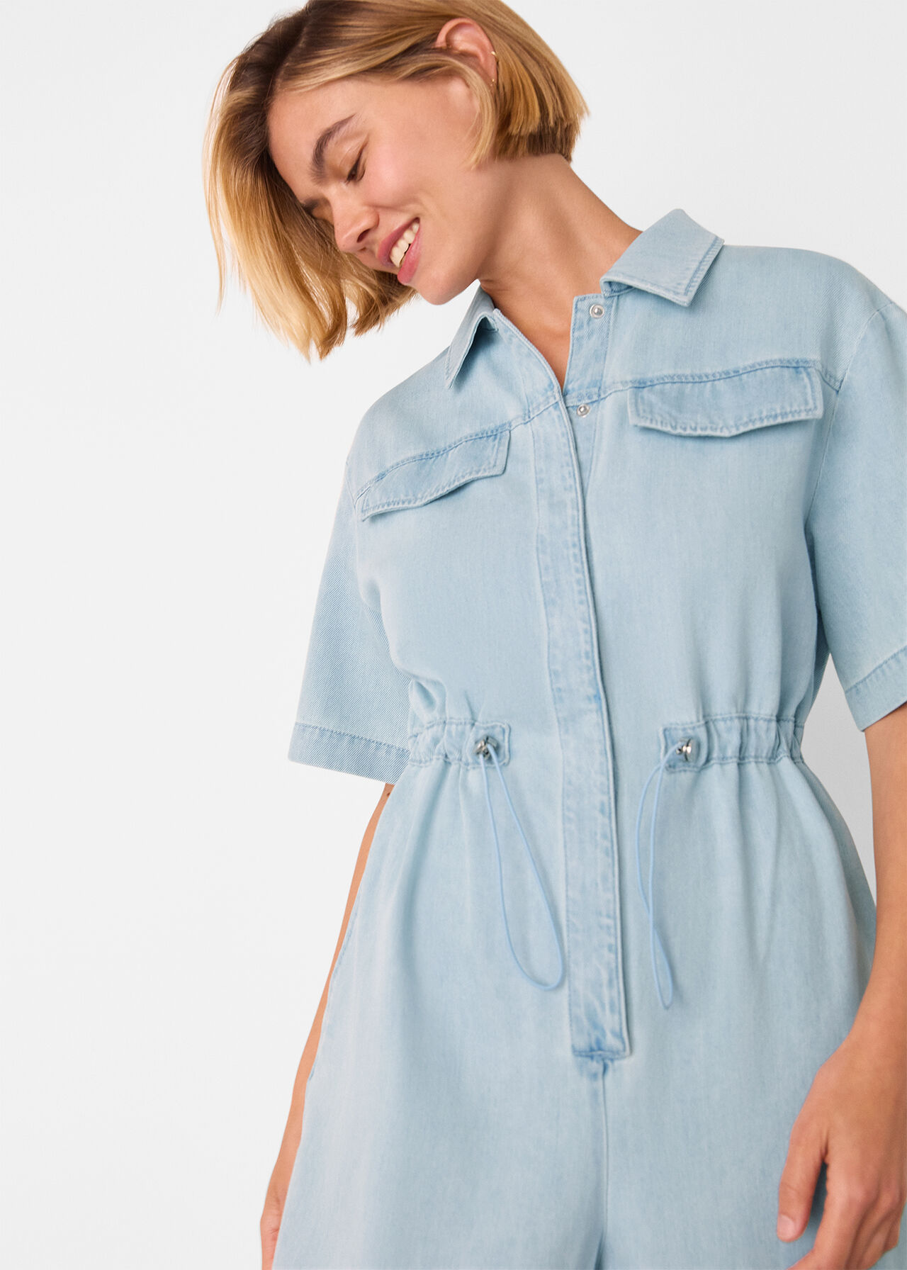 Short Sleeve Utility Jumpsuit
