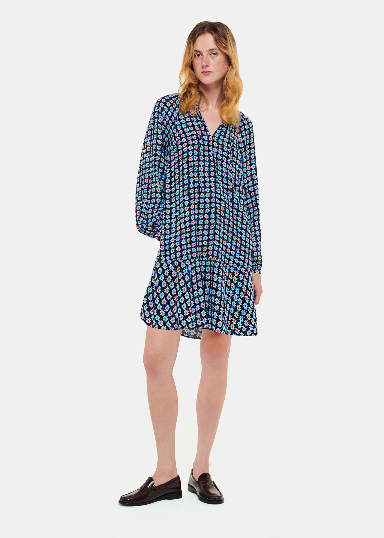 Floral Dot Flippy Dress