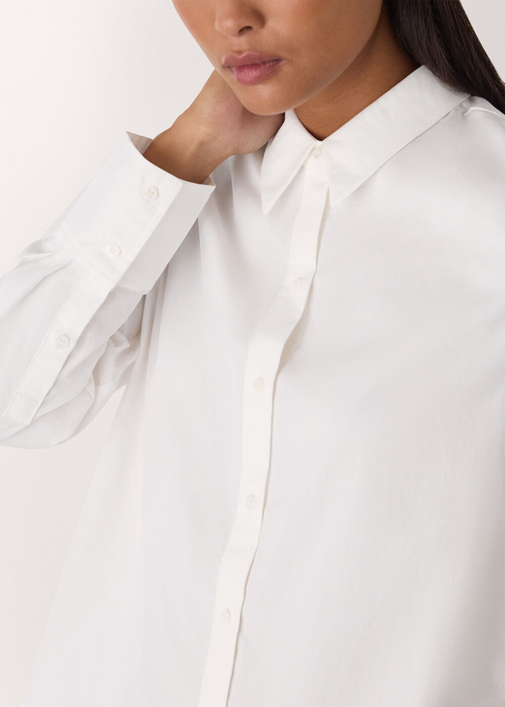 Petite Boxy Cotton Shirt