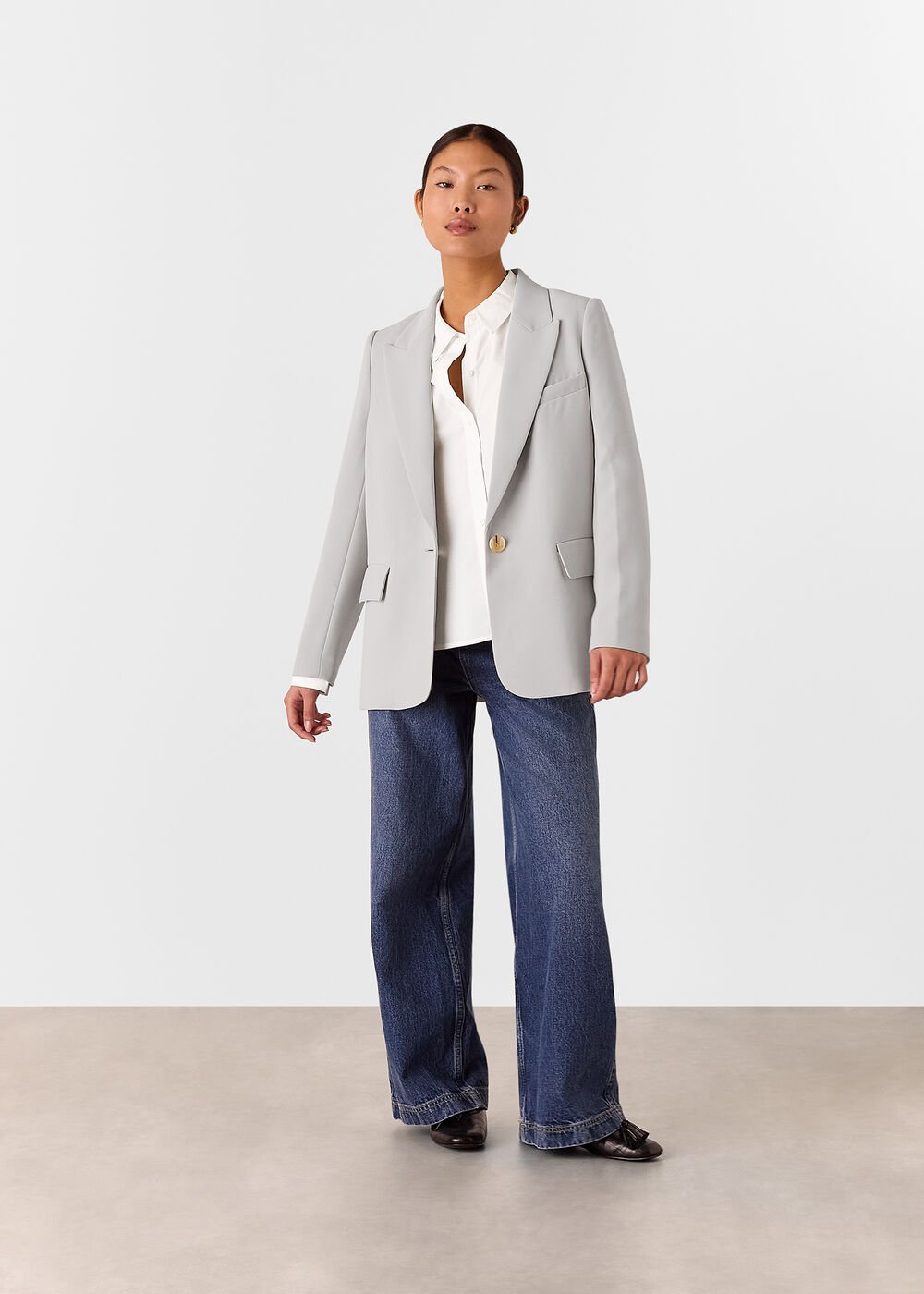 Petite Crepe Boyfriend Blazer