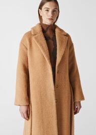 Wool Textured Belted Coat