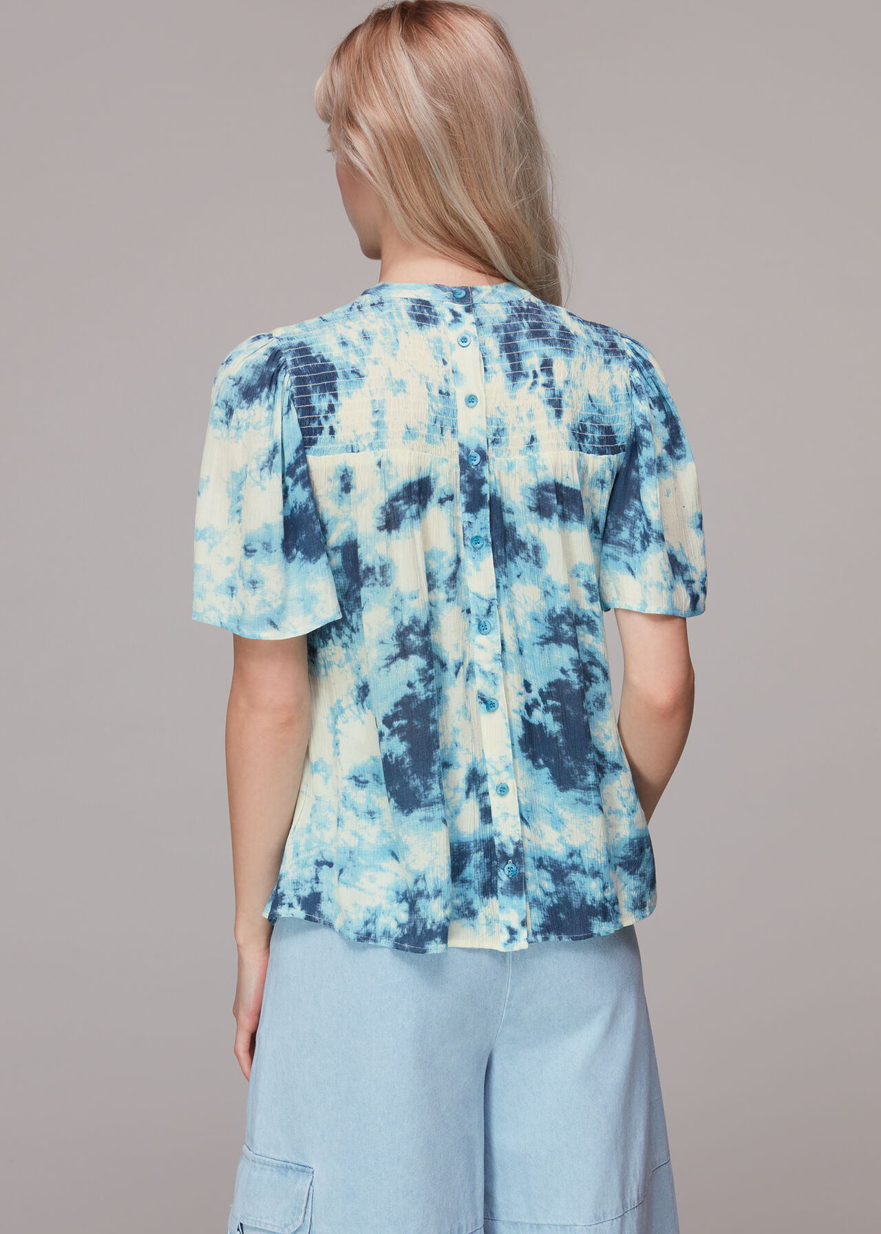 Tie Dye Textured Blouse