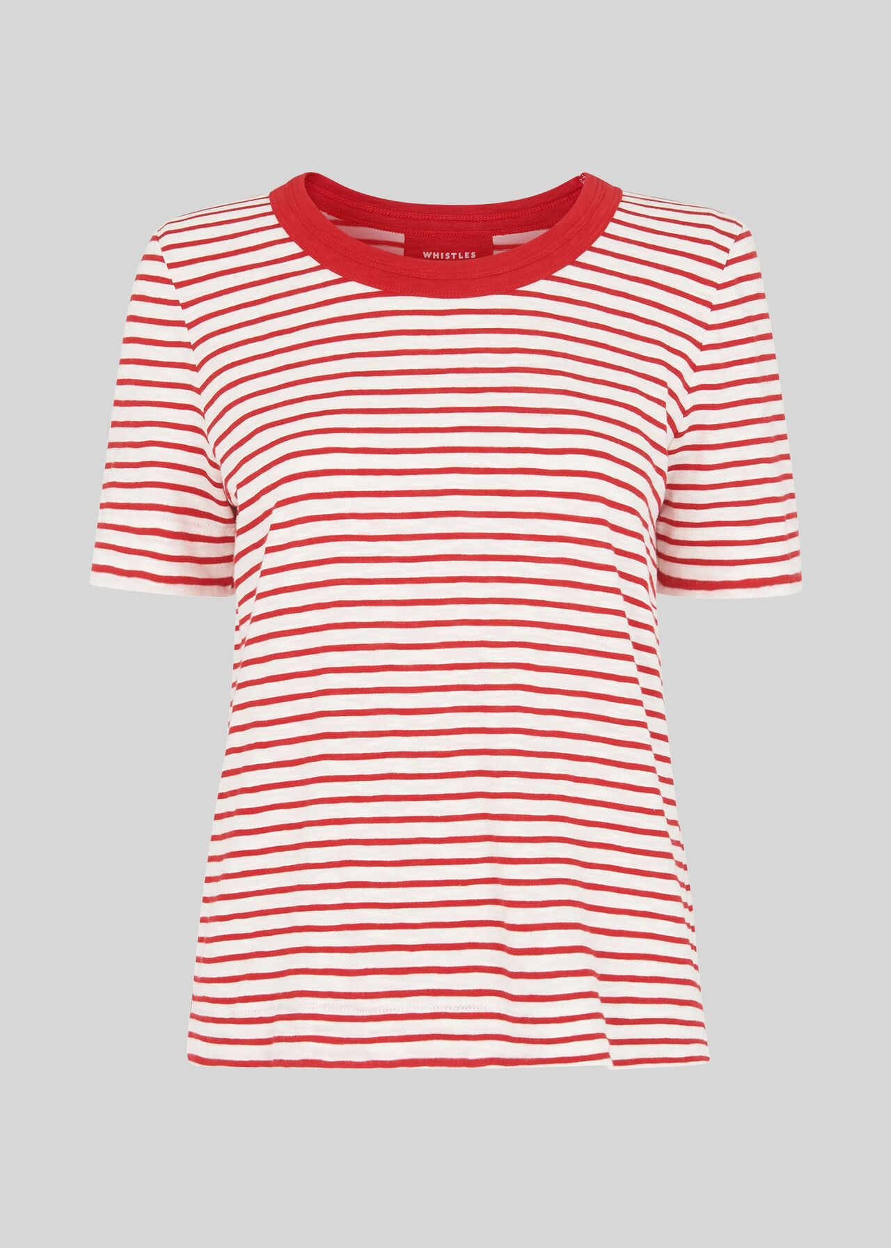 Stripe Rosa Double Trim Tshirt Red/Multi