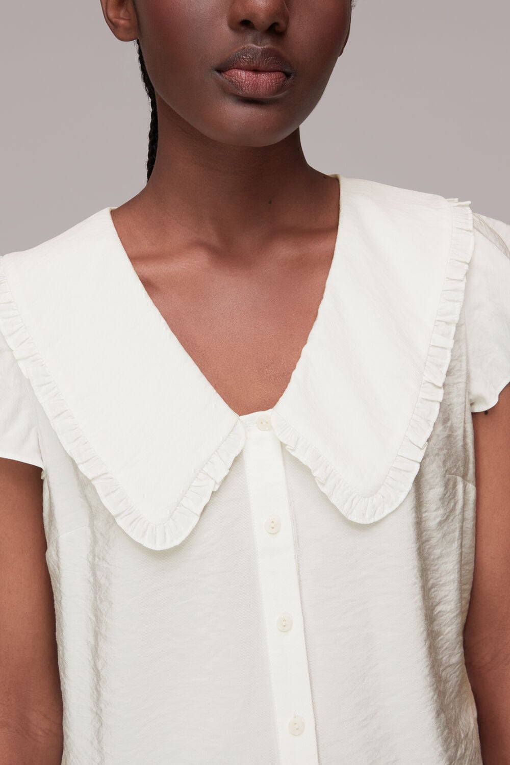 Short Sleeve Collar Top