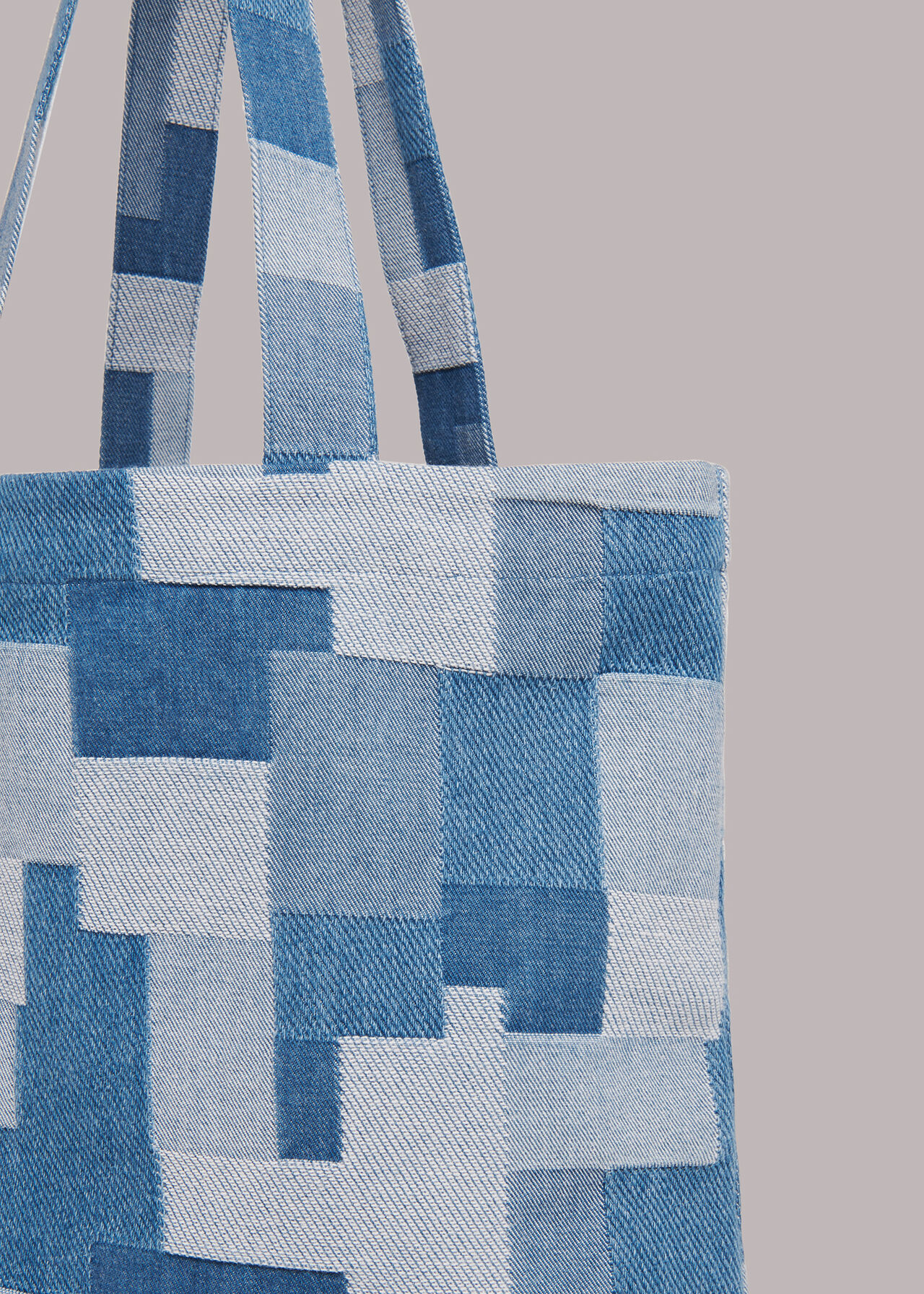 Nyra Patchwork Denim Tote Bag