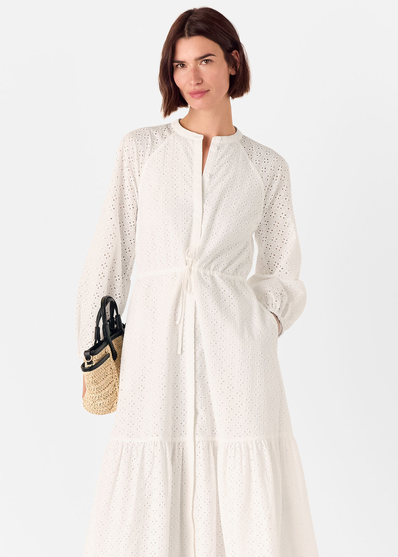Broderie Midi Dress