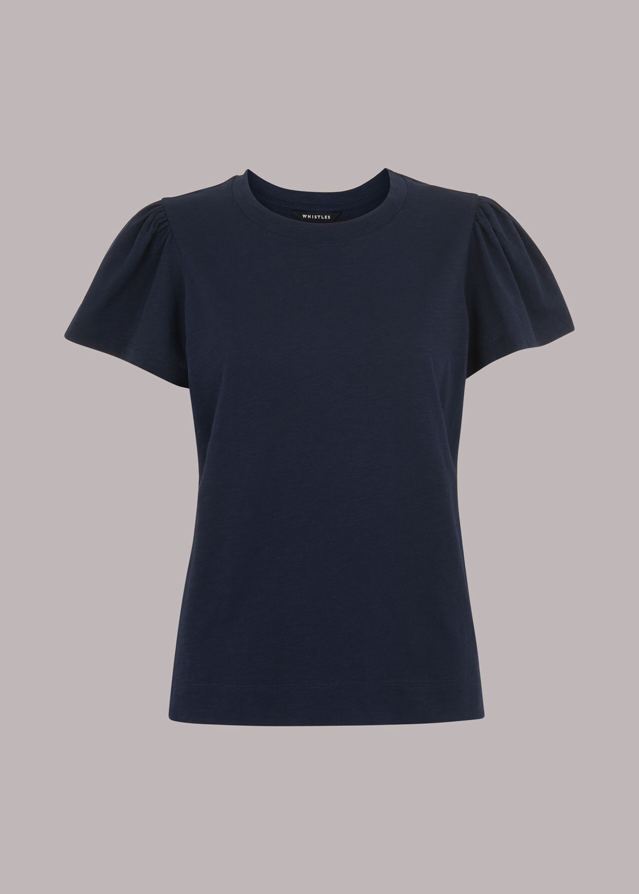 Whistles Cotton Frill Sleeve T Shirt