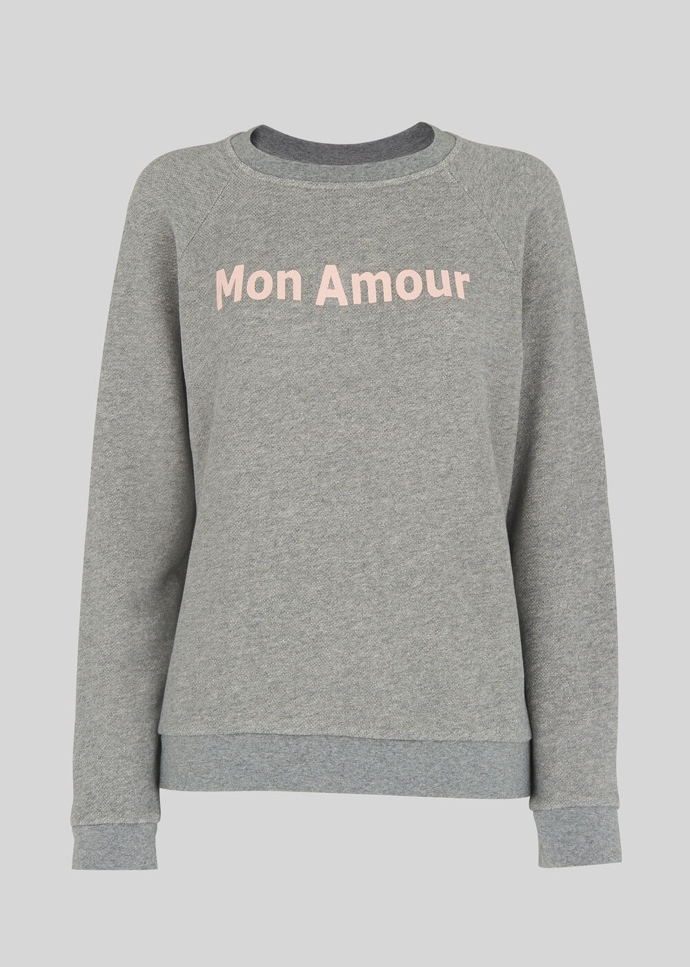 Mon Amour Logo Sweatshirt Grey Marl