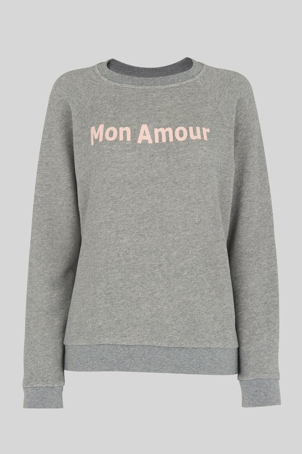 Mon Amour Logo Sweatshirt Grey Marl