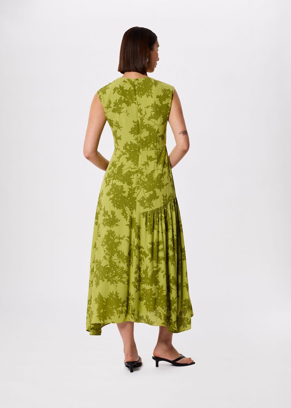 Petite Floral Asymmetric Dress