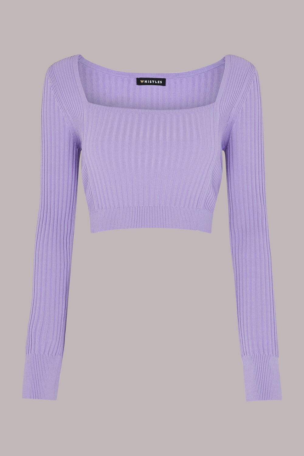 Square Neck Rib Knit