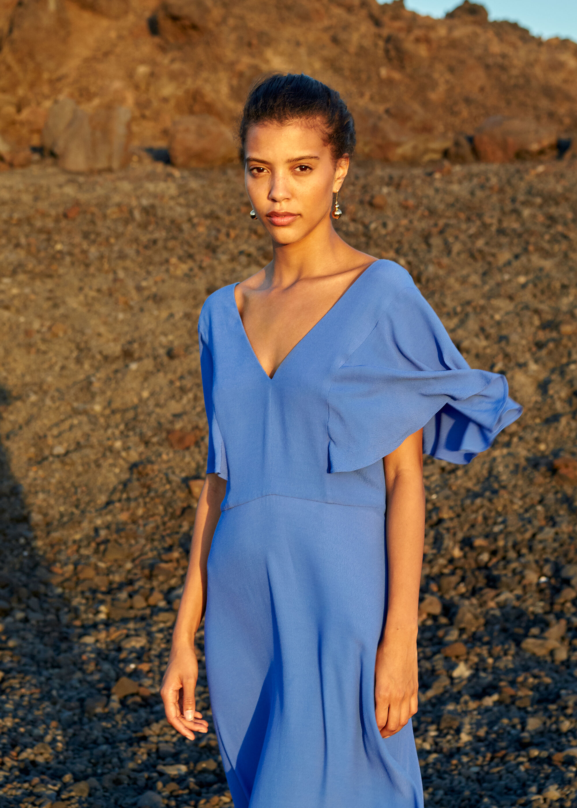 Frill hem dress store