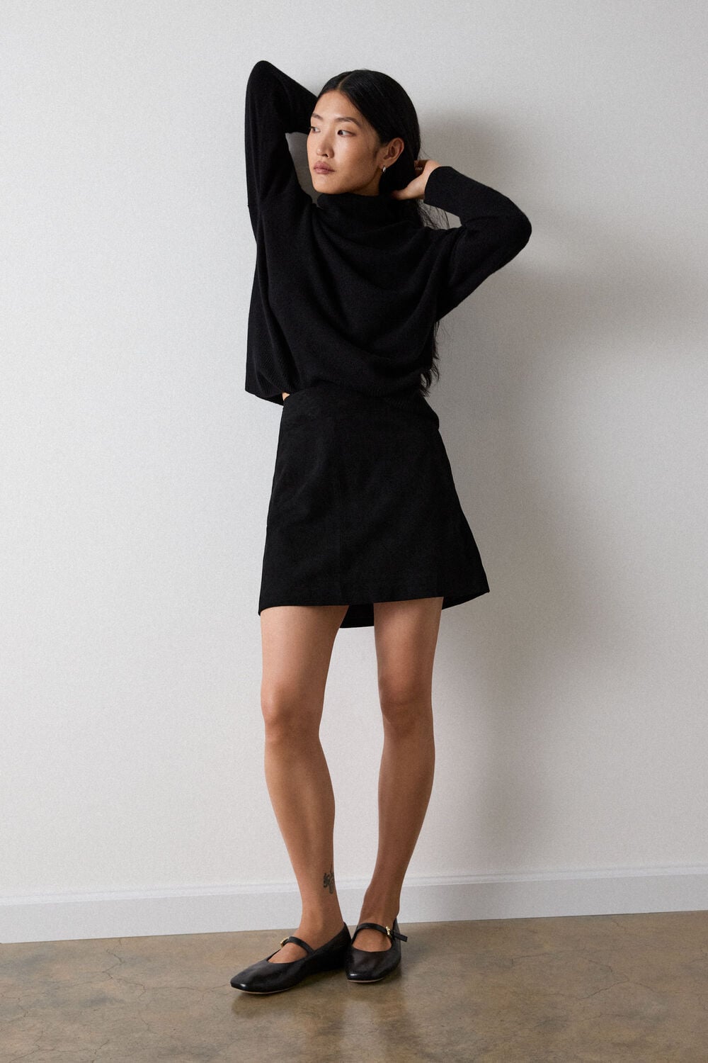 Suede A Line Skirt