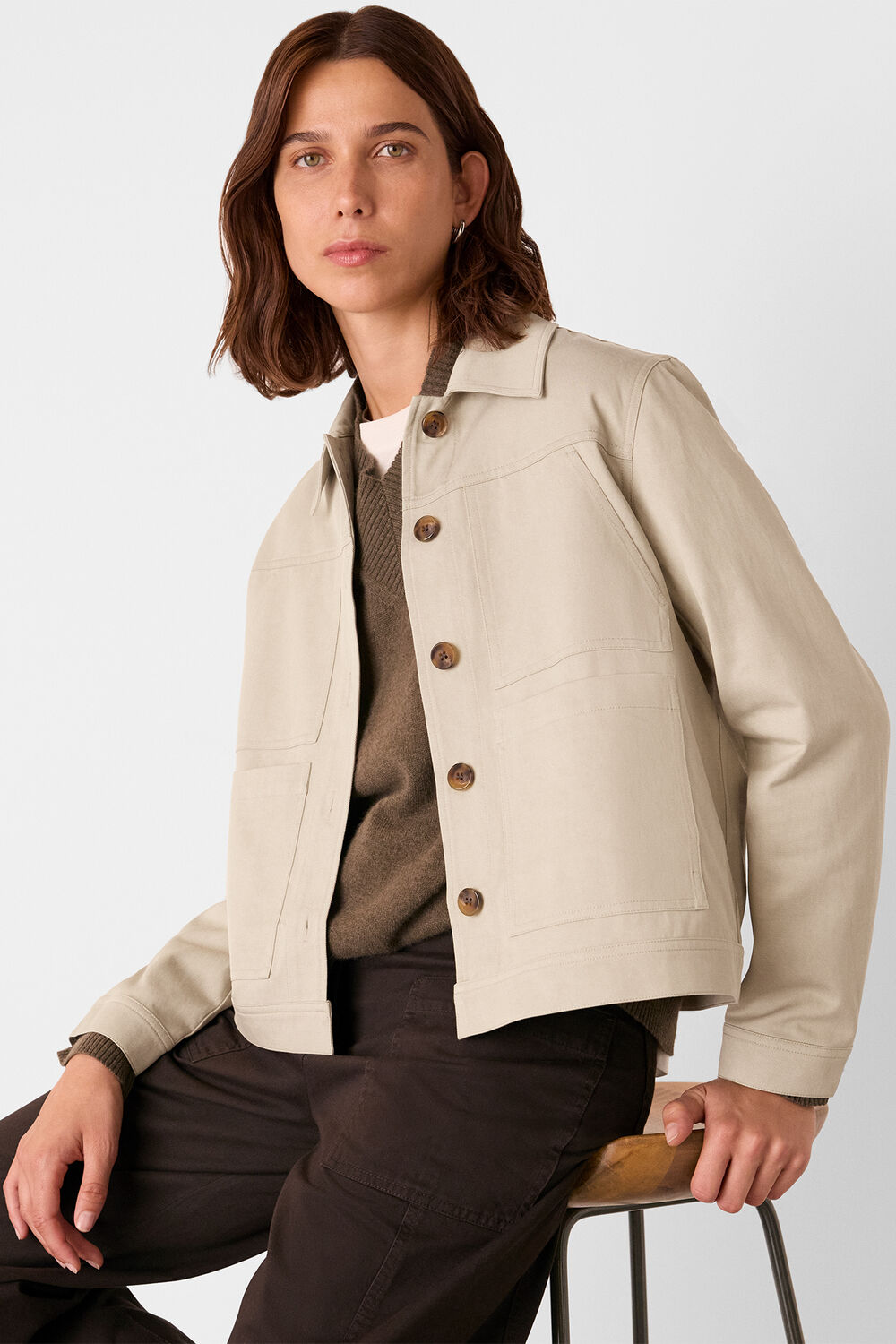 Taupe Mia Pocket Detail Jacket