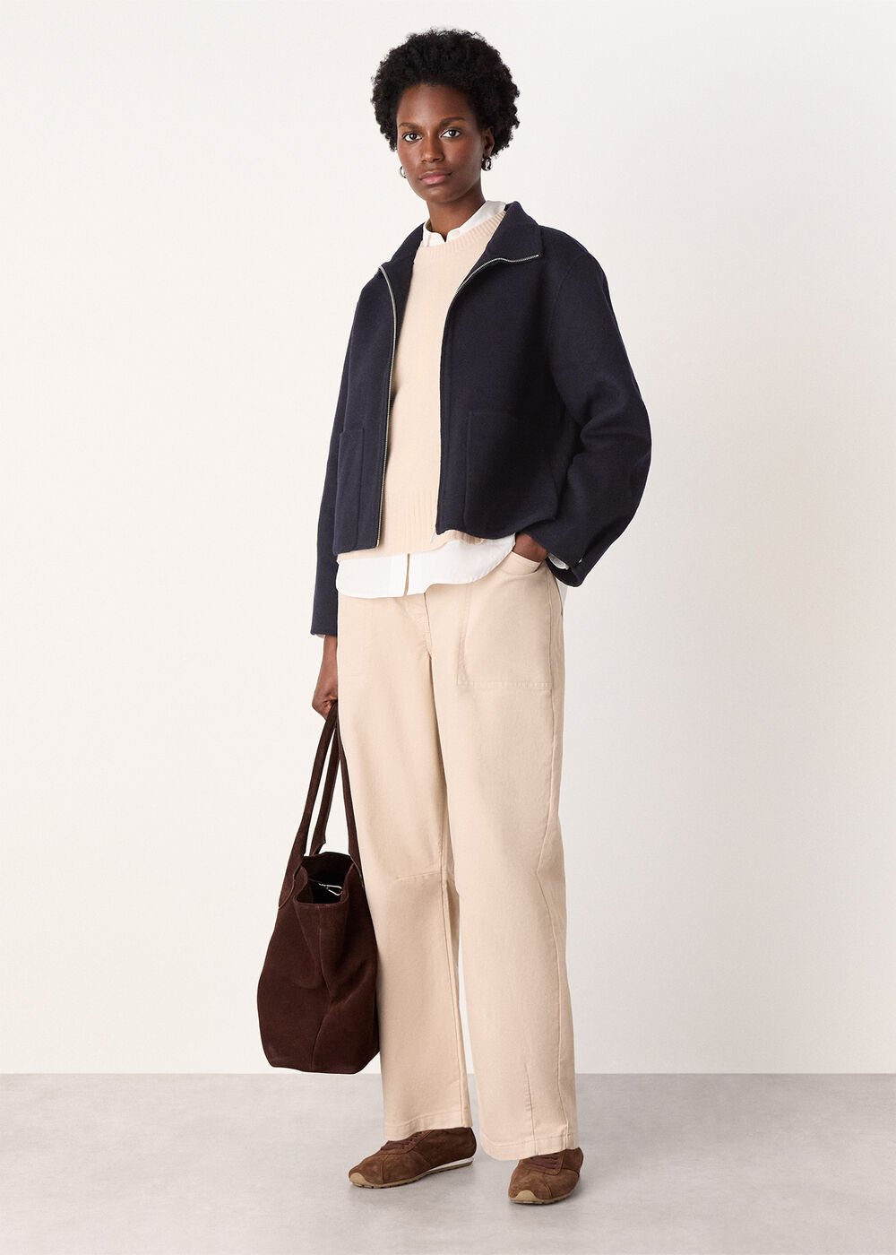 Funnel Neck Double Face Jacket