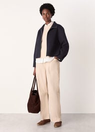 Funnel Neck Double Face Jacket