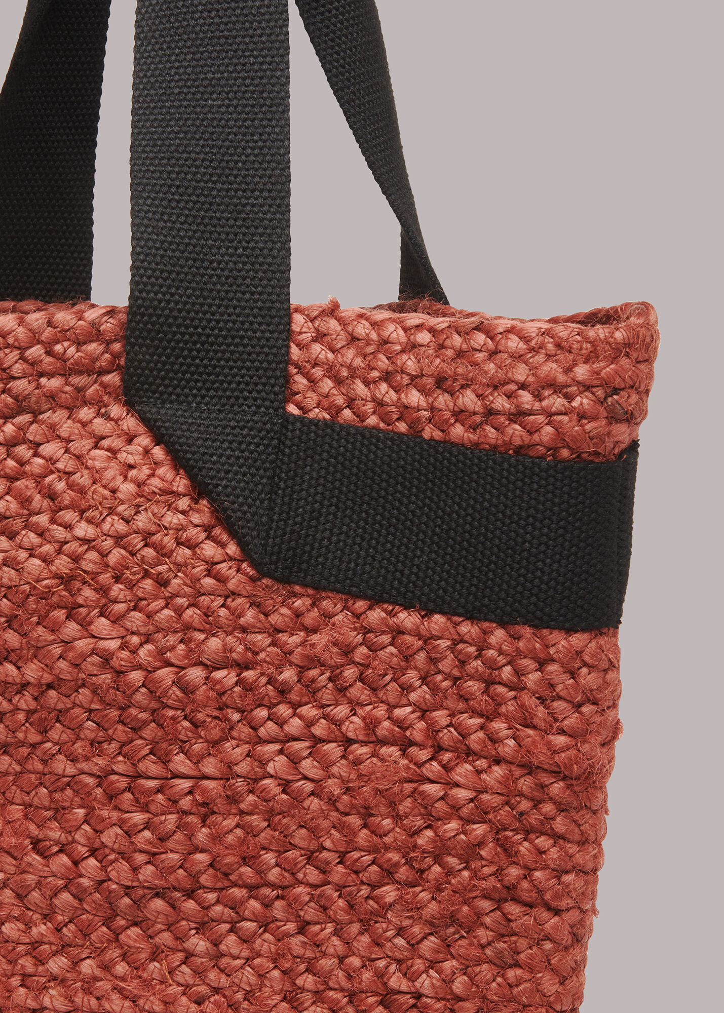 Brown Alena Jute Tote Bag WHISTLES