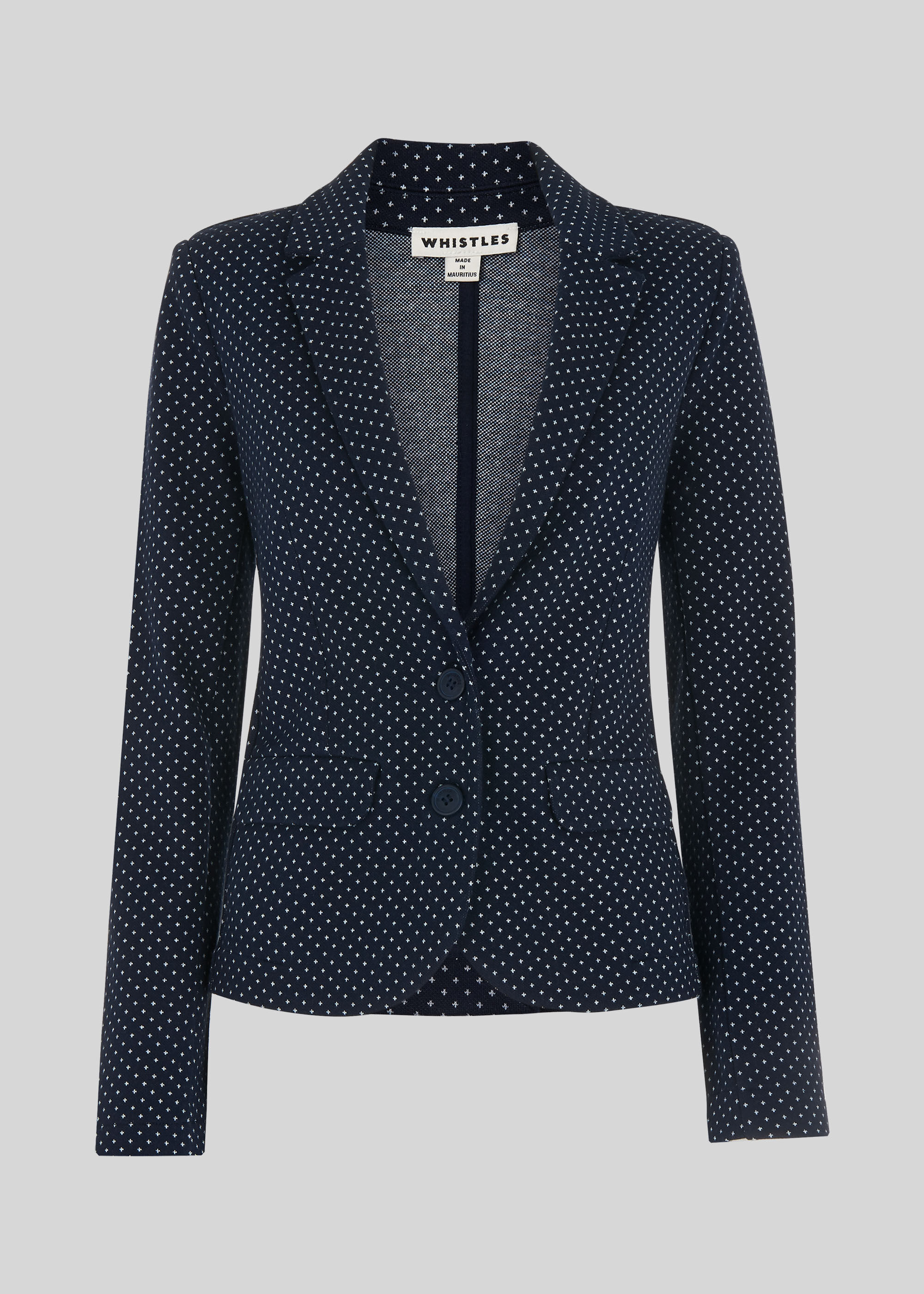 Navy/Multi Slim Jersey Jacket 