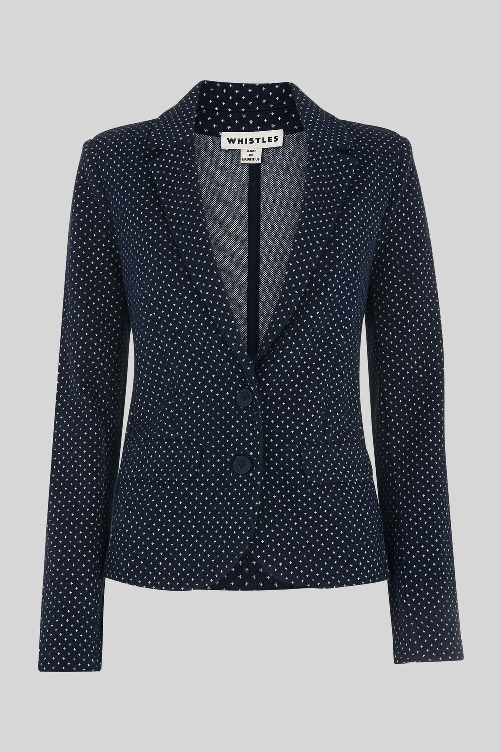 Spot Slim Jersey Jacket Navy/Multi