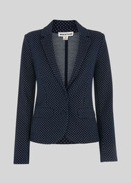 Spot Slim Jersey Jacket Navy/Multi
