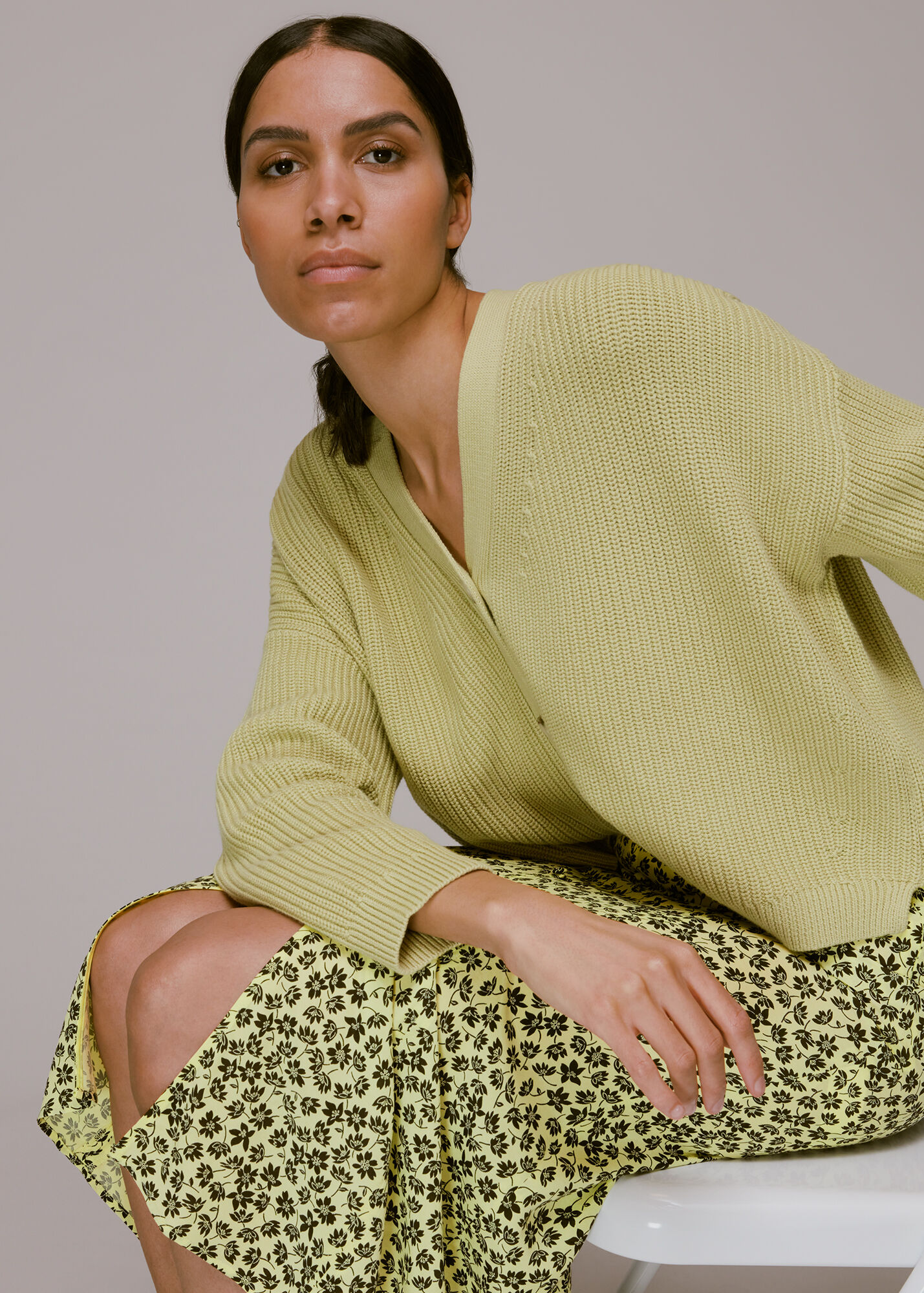 Yellow/Multi Buttercup Floral Skirt WHISTLES Whistles UK