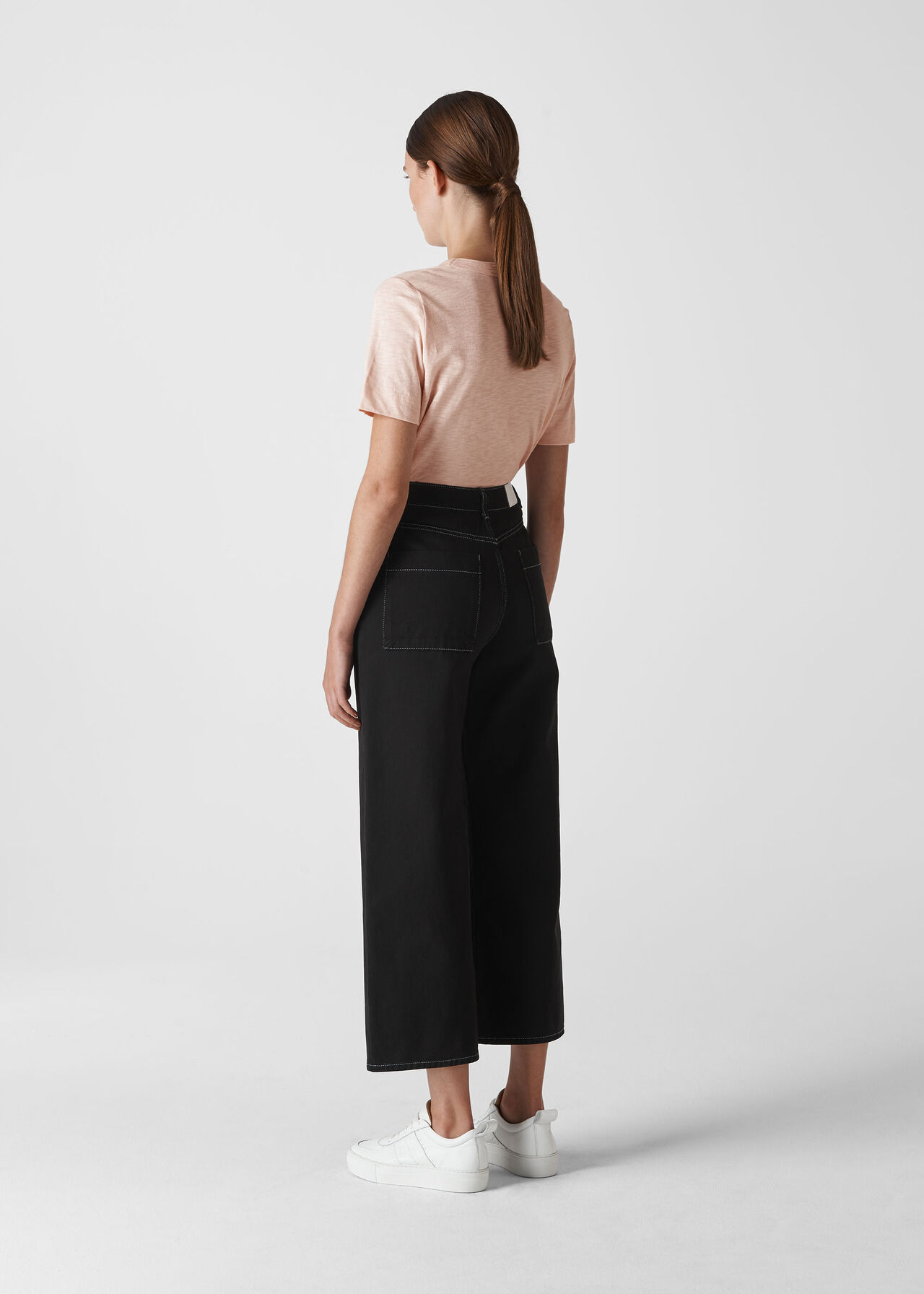 Rosa Double Trim T-Shirt Pale Pink