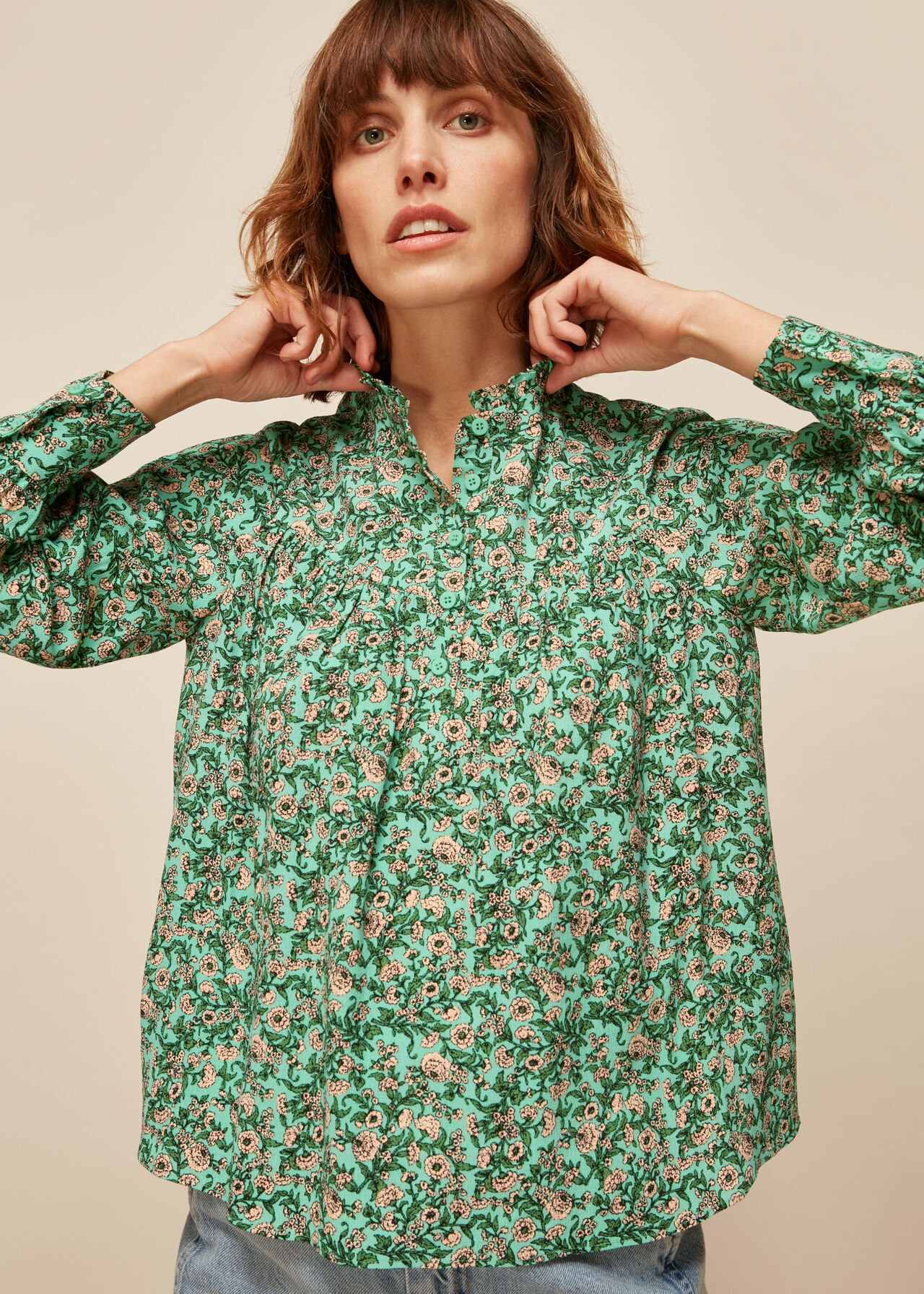 Heath Floral Print Top