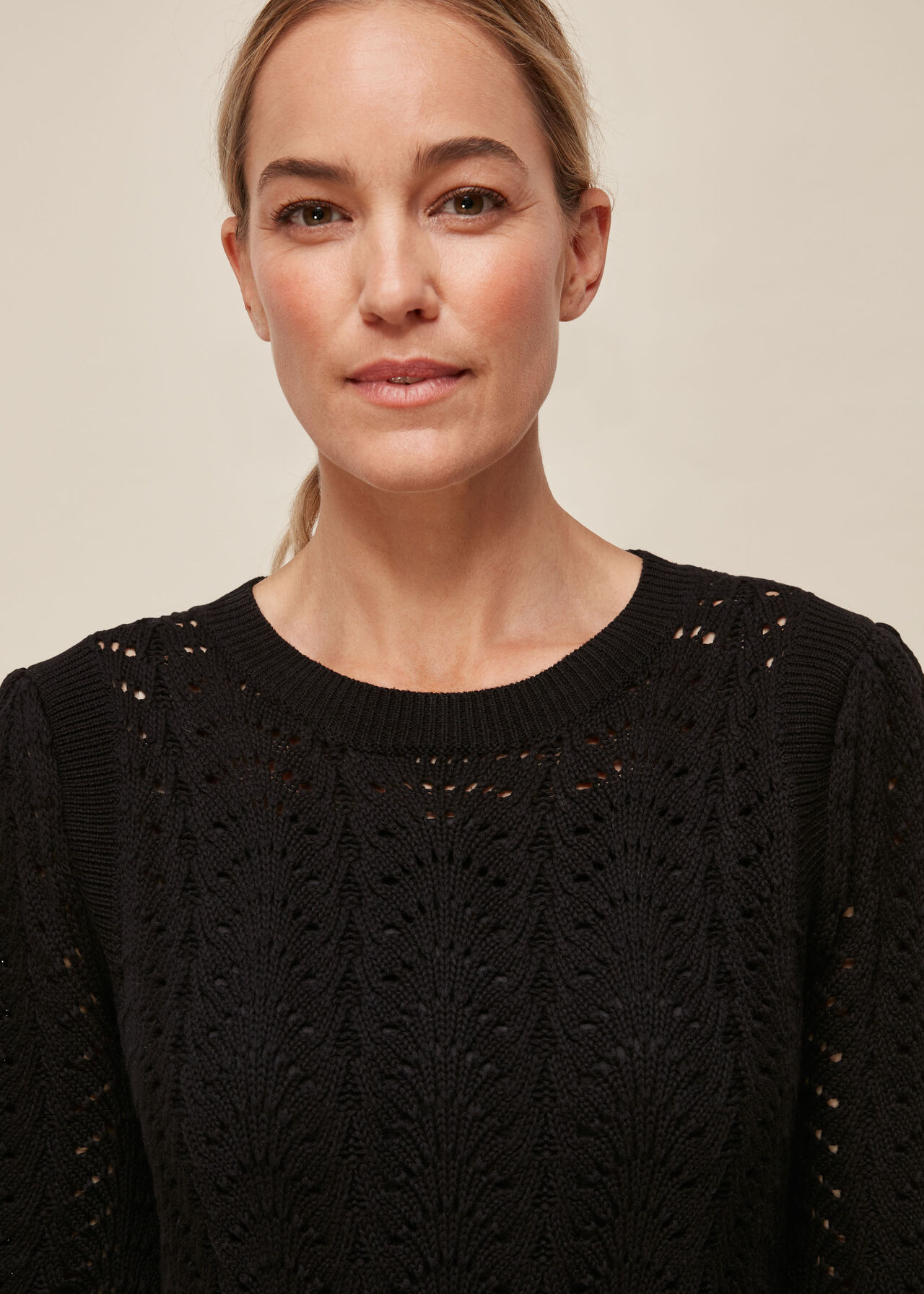 Pointelle Crochet Flippy Dress