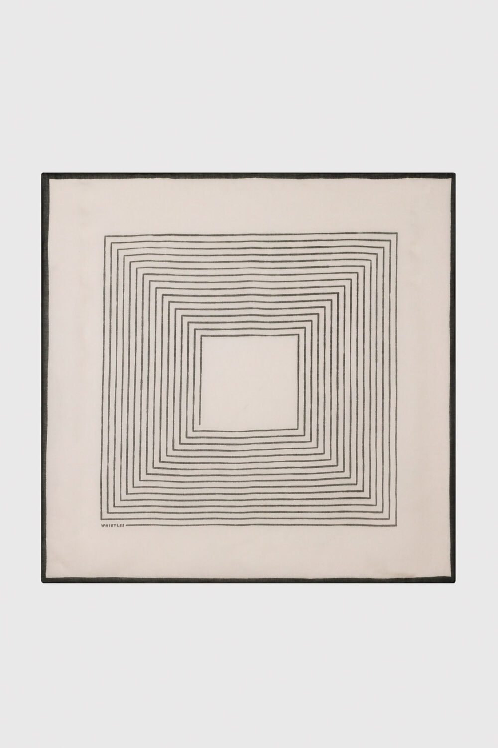 Taupe Square Viscose Printed Scarf
