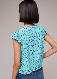 Speckled Spot Frill Top