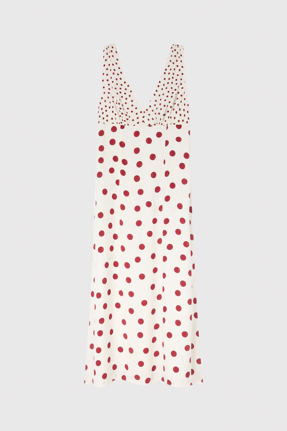 Cream Jacquard Spot Scarf Back Dress