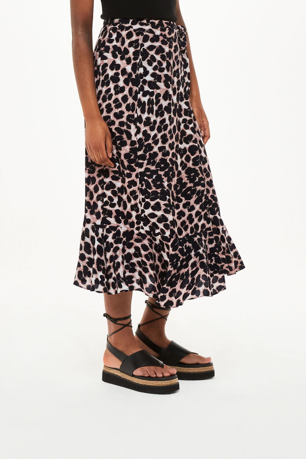 Leopard Spot Wrap Skirt