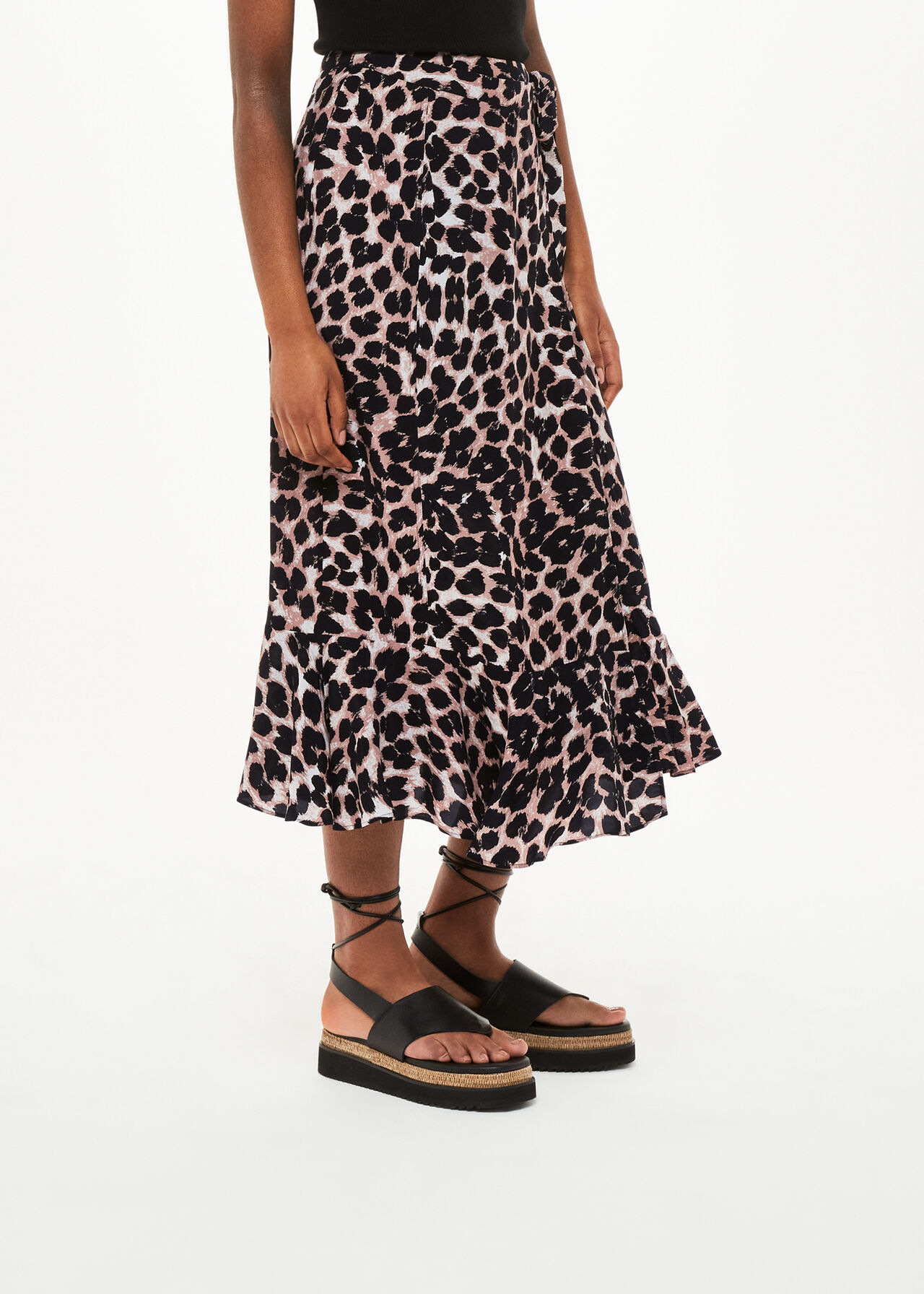 Leopard Print Leopard Spot Wrap Skirt | WHISTLES