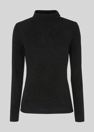 Merino Essential Polo Black