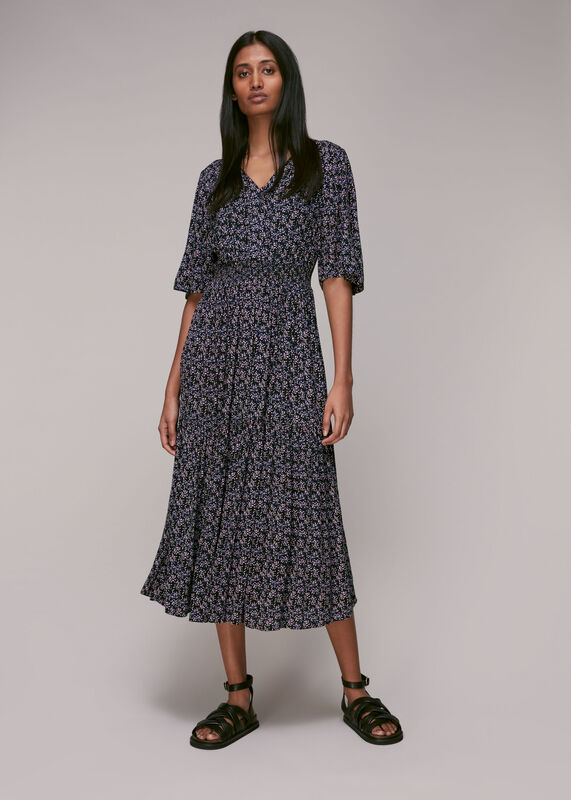 Multicolour Kinetic Floral Midi Dress